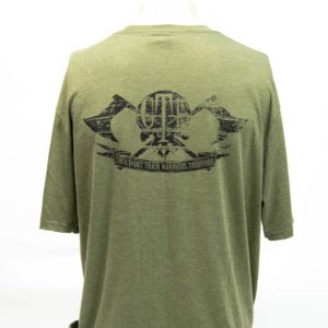 T-Shirt Military Green GTI Skull Broadaxe Back