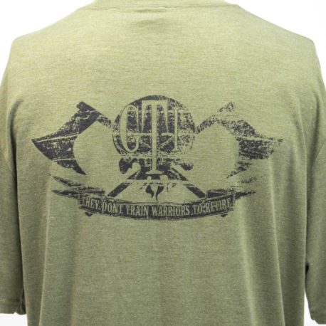T-Shirt Military Green GTI Skull Broadaxe Back-Logo