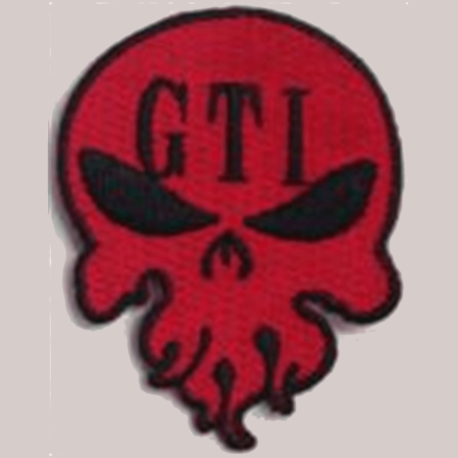 Iron-on Patch Red GTI Skull Logo