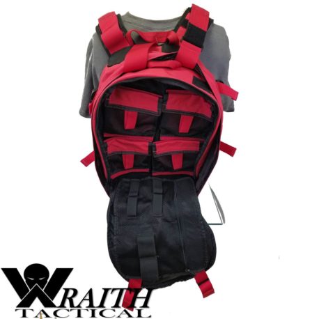 Wraith Tactical CARR Pack Red Back With Medical Bag Open