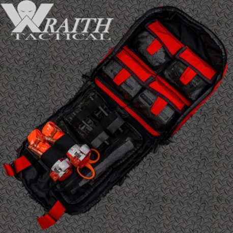 Wraith Tactical CARR Pack Medical Bag Large Red Filled