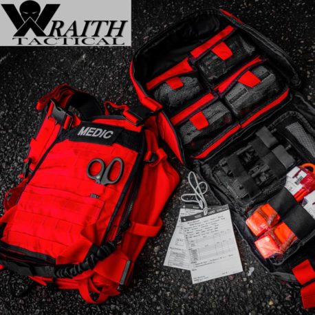 Wraith Tactical CARR Pack Gen 2+ Red With Large Utility Bag Open